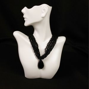 Mabel Designs Black Seed Beads Necklace NEW